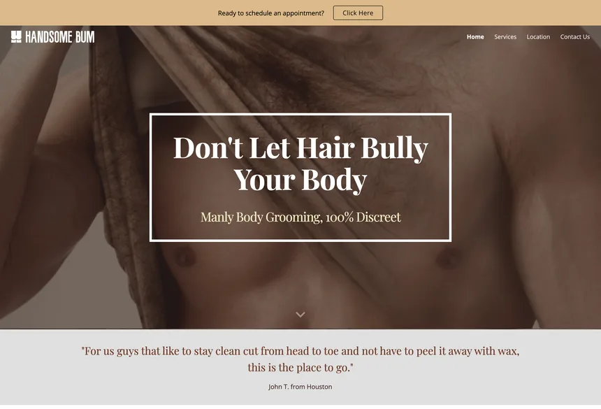 Handsome Bum website